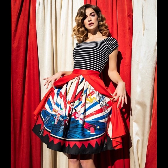 Unique Vintage Dresses & Skirts - NWT Unique Vintage: Greatest Show On Earth Circus Skirt